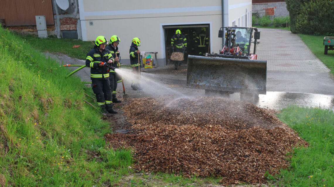 Brand des Hackschnitzellagers